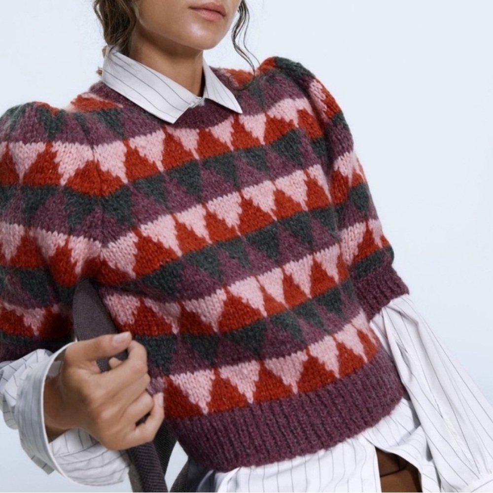 Zara Mohair Cropped Sweater